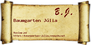 Baumgarten Júlia névjegykártya