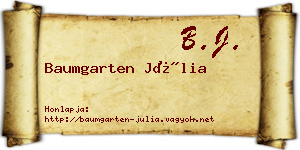 Baumgarten Júlia névjegykártya